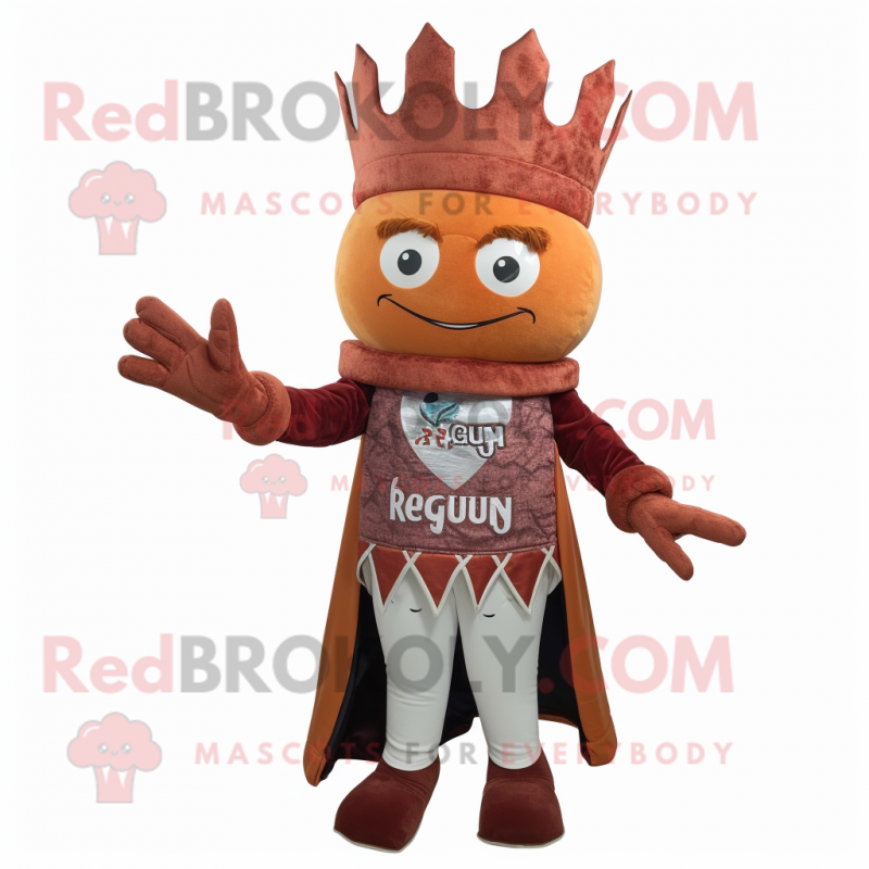 Rust Queen mascot costume character dressed with a Jacket and Rings Rust Queen mascot costume character dressed with a Jacket and Rings
