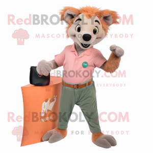 Peach Hyene maskot kostyme...