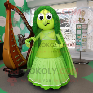 Limegrøn keltisk harpe...