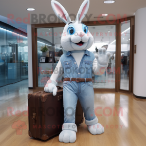 Sky Blue Rabbit mascotte...