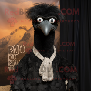 Black Emu mascotte kostuum...