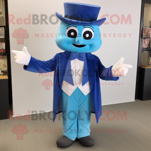 Blue Ghost maskot kostume...