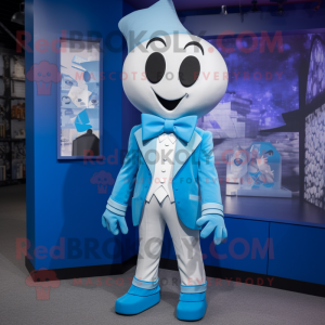 Blue Ghost maskot kostume...