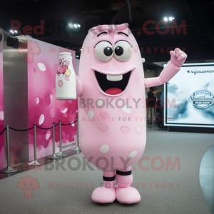 Pink Bottle Of Milk maskot...