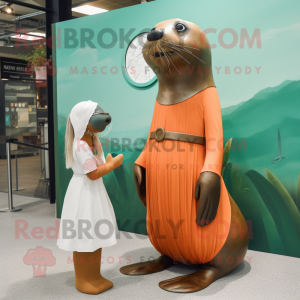 Rust Sea Lion maskot drakt...