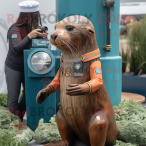 Rust Sea Lion maskot drakt...