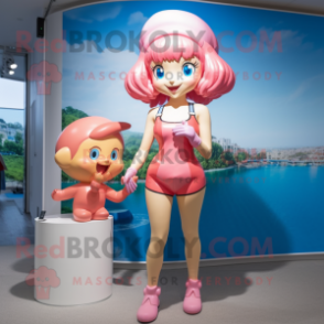 nan Cupid mascot costume character dressed with a One-Piece Swimsuit and Berets