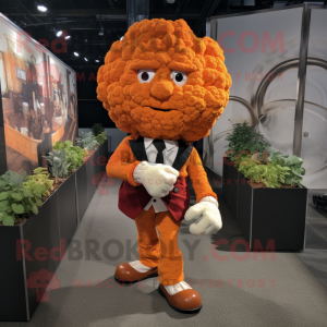 Rust Cauliflower mascot costume character dressed with a Dress Pants and Cufflinks