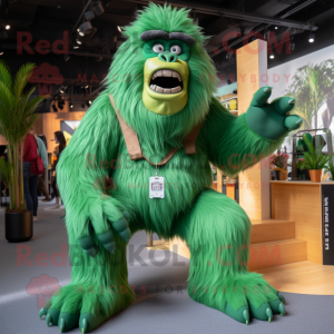 Green Sasquatch mascotte...