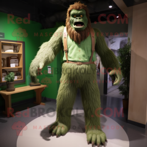 Green Sasquatch mascotte...