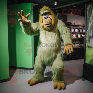 Green Sasquatch mascotte...