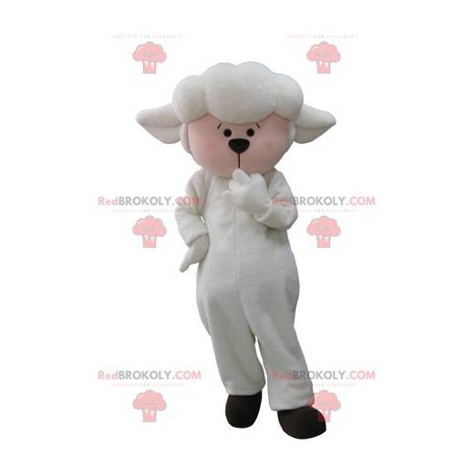 Mascotte wit en roze lamsschapenvlees - Redbrokoly.com