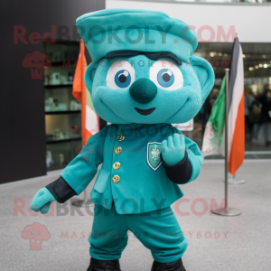 Turkis irsk flag maskot...