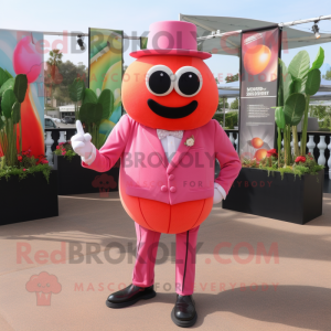 Rosa tomat maskot kostym...