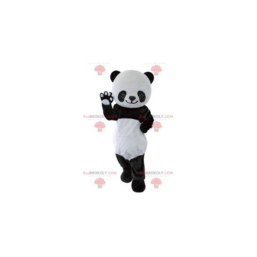 Mascotte panda bianco e nero molto bella e realistica -