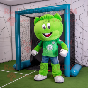 Green Soccer Goal maskot...