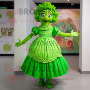 Limegrøn irsk danser maskot...
