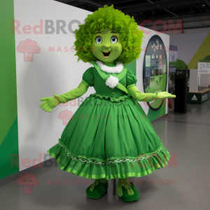 Limegrøn irsk danser maskot...