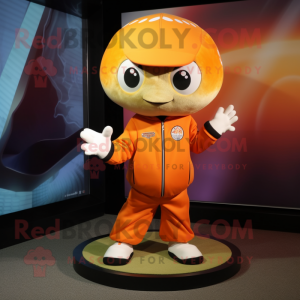 Orange Ray maskot kostume...