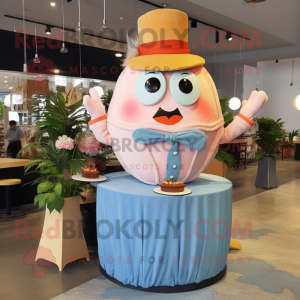 Peach bruidstaart mascotte...