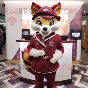 Maroon Fox mascotte kostuum...