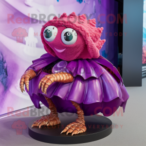 Magenta eremitkrabbe maskot...