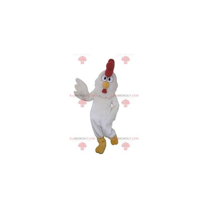Mascota gallo gallina blanca gigante - Redbrokoly.com