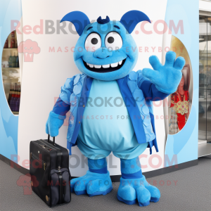 Sky Blue Devil maskot...