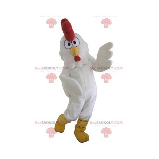 Mascotte de coq de poule blanche géante - Redbrokoly.com