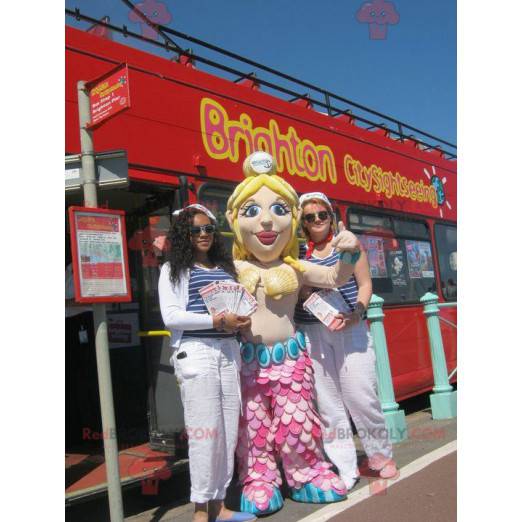 Ganske blond havfrue maskot - Redbrokoly.com