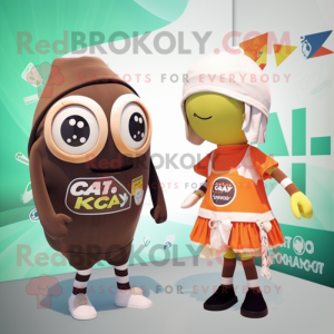Tan Candy Box maskot drakt...
