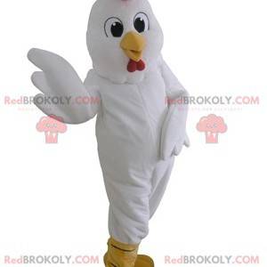 Giant white hen mascot. Rooster mascot - Redbrokoly.com