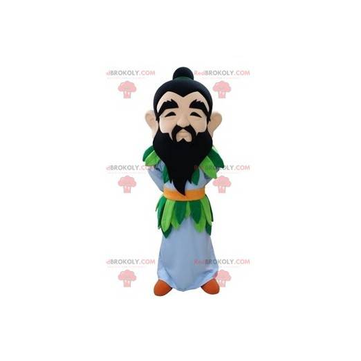 Bearded man mascot with a colorful outfit - Redbrokoly.com