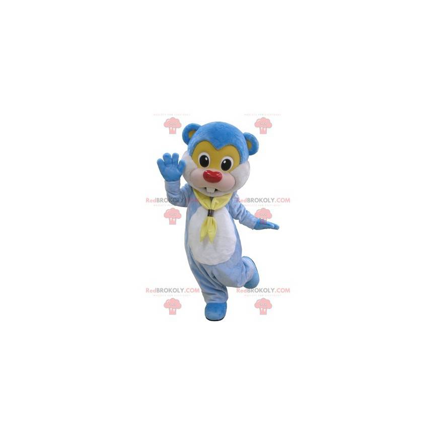 Gigante e simpatico orsacchiotto blu mascotte - Redbrokoly.com