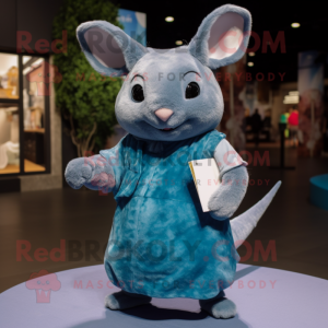 Blauwe Chinchilla mascotte...