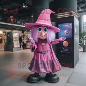 Pink Witch mascotte kostuum...