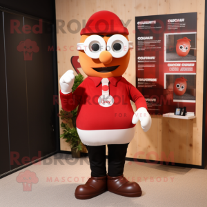 Rød Guinness maskot kostume...