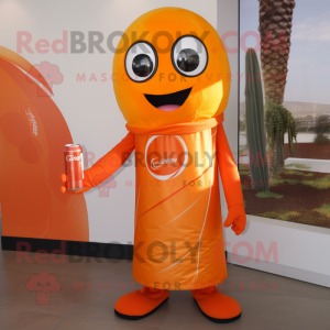 Orange Soda Can maskot...