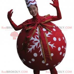 Obří červený vánoční stromeček míč maskot - Redbrokoly.com