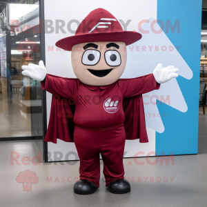 Maroon Superhero mascotte...