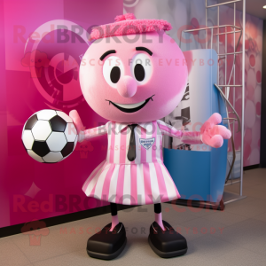 Pink Soccer Goal maskot...