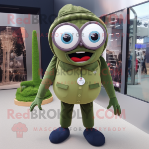 Olive Cyclops maskot kostym...