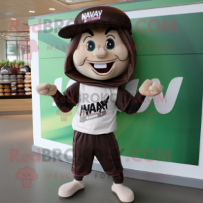nan Chocolate Bars mascot costume character dressed with a Joggers and Caps