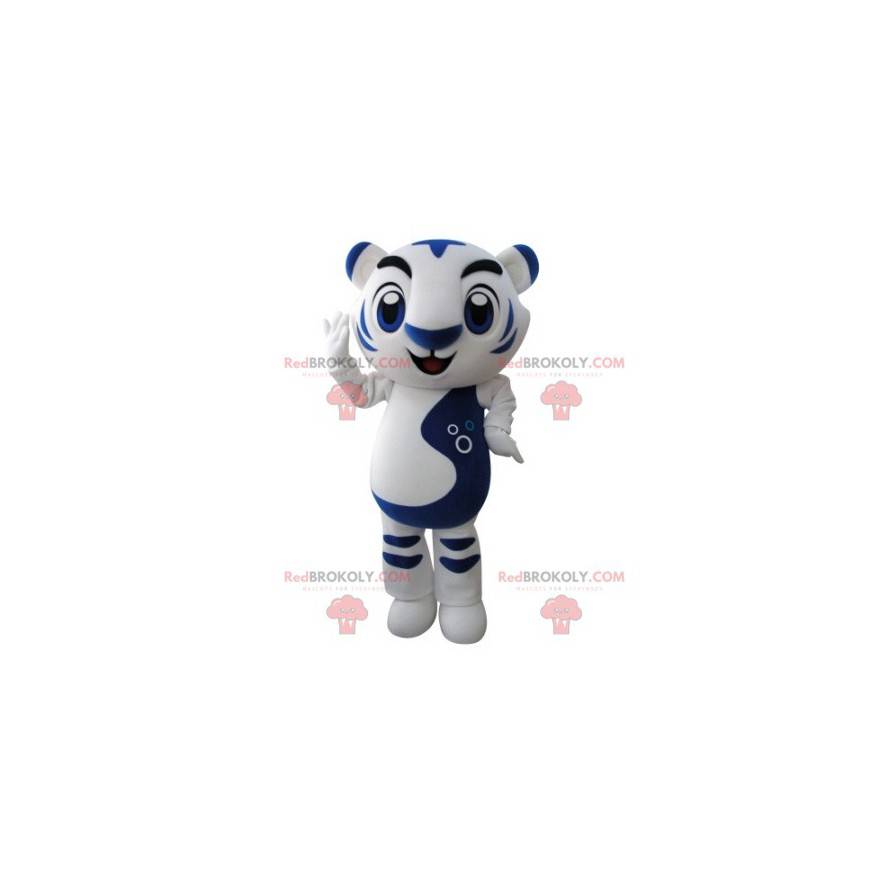 Mascote tigre branco e azul de muito sucesso - Redbrokoly.com