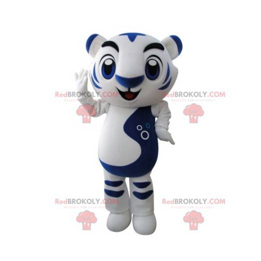 Mascote tigre branco e azul de muito sucesso - Redbrokoly.com