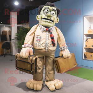 Beige Frankenstein mascotte...