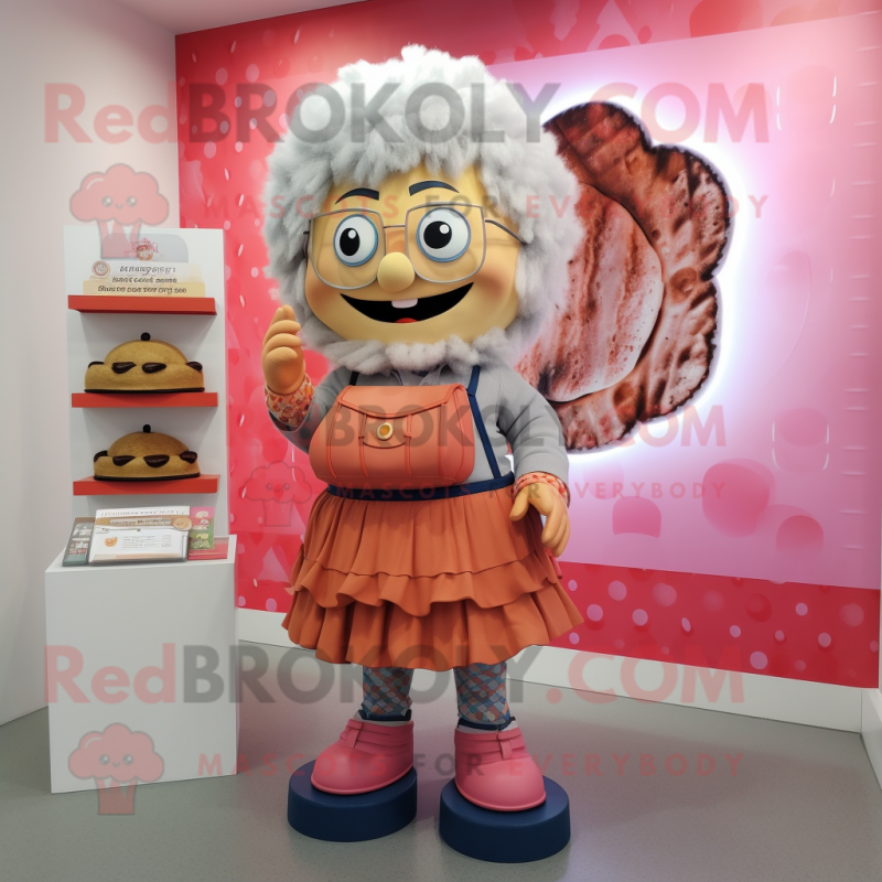 nan Cupcake mascot costume character dressed with a Bermuda Shorts and Wallets