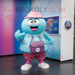 nan Cupcake mascot costume character dressed with a Bermuda Shorts and Wallets