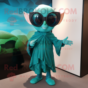 Teal Elf mascotte kostuum...