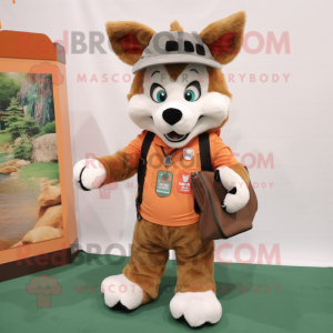 Peach Wolf maskot kostume...